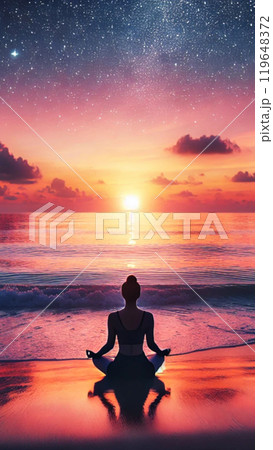 海に浮かぶシルエット 119648372