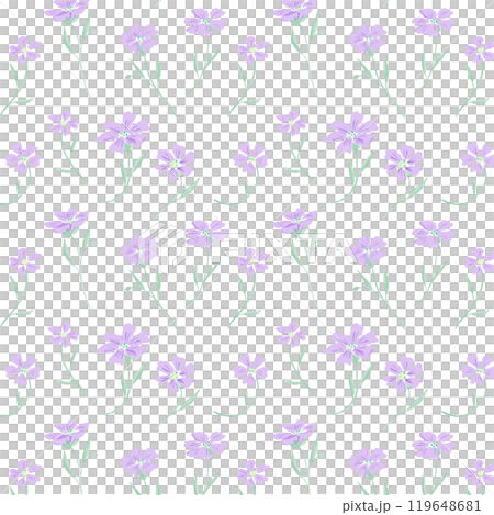Watercolor purple floret pattern 119648681