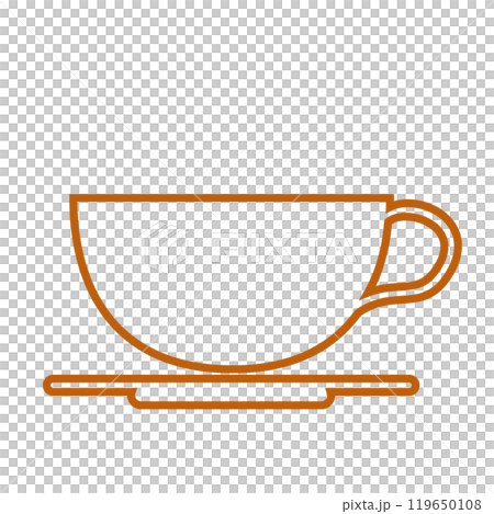 Simple coffee cup line icon illustration Simple coffee cup line icon illustration 119650108