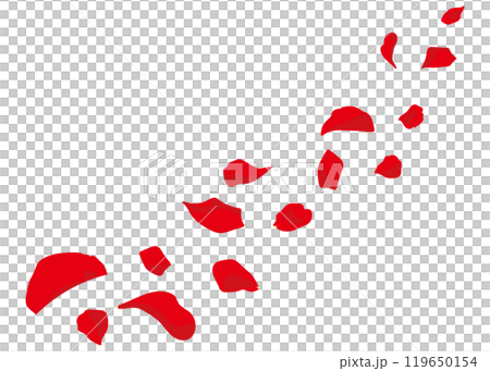 Illustration of falling red petals Illustration of falling red petals 119650154