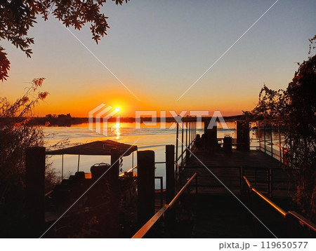 チョベリバーの夕暮れ　チョベ国立公園　ボツワナ　2 119650577