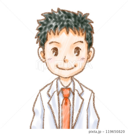 ネクタイをした優しそうな白衣を着た医師 ネクタイをした優しそうな白衣を着た医師 119650820