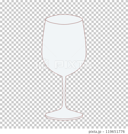 シンプルなワイングラスのイラスト シンプルなワイングラスのイラスト 119651776