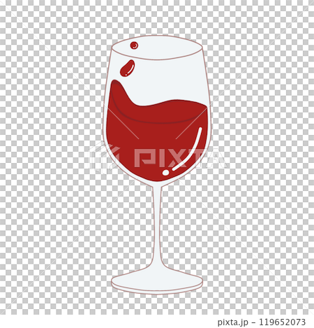 Red wine illustration material swaying 119652073