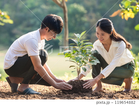 植樹をしている様子 119654882