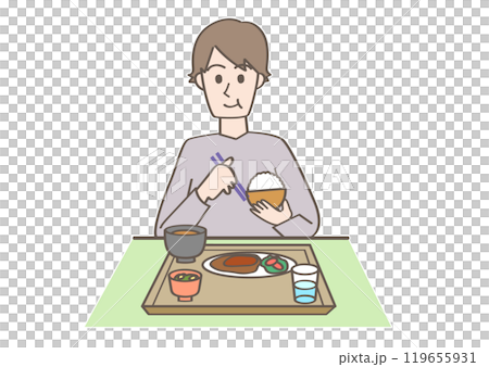食事中の人 119655931