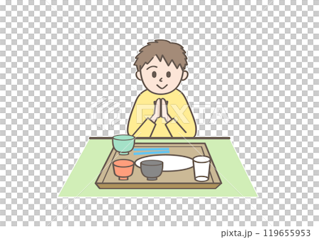 吃完飯的孩子 119655953