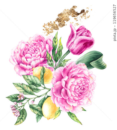 Floral collection hand drawn watercolor illustrations Floral collection hand drawn watercolor illustrations 119656527