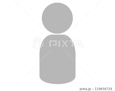人物のアイコン・シルエット（グレー） 119656728