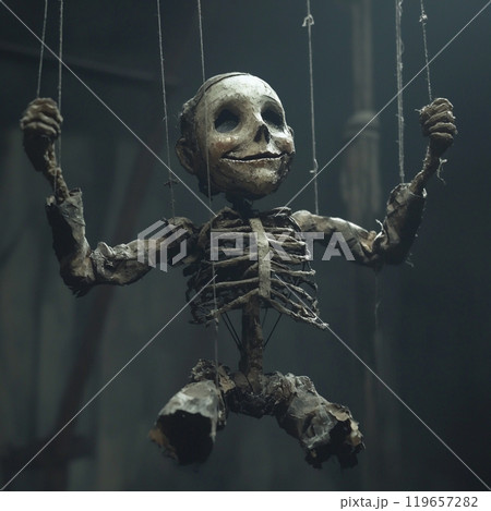 踊る骸骨マリオネット ガイコツのマリオネット【大道芸・パフォーマンス用途】 - メルカリ