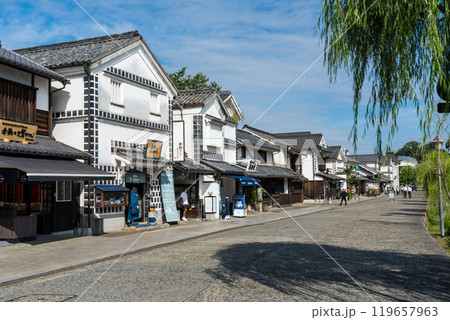 爽やかな青空と歴史的町並みが残る倉敷の美観地区|倉敷観光イメージ|岡山県倉敷市 爽やかな青空と歴史的町並みが残る倉敷の美観地区|倉敷観光イメージ|岡山県倉敷市 119657963