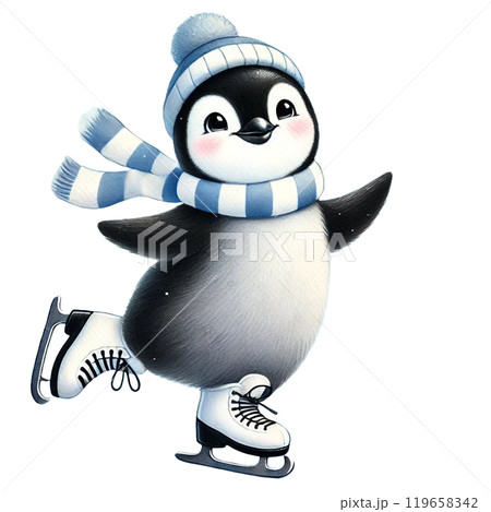 スケートするペンギン 119658342