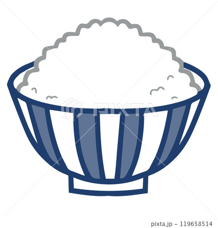 シンプルな白いご飯のイラスト 119658514