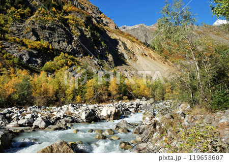 River in Mountains 119658607