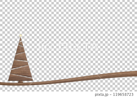 木質聖誕樹背景，棕色木紋光滑 119658723