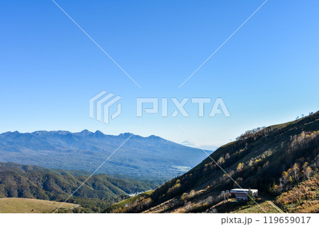 車山高原山頂から眺める八ヶ岳連峰 119659017