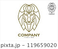 Lion Head In Monogram Style Logo 119659020