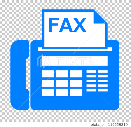 文章やファックス送付案内で電話機で送受信するイラスト 文章やファックス送付案内で電話機で送受信するイラスト 119659219