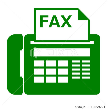 文章やファックス送付案内で電話機で送受信するイラスト 文章やファックス送付案内で電話機で送受信するイラスト 119659221