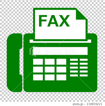 文章やファックス送付案内で電話機で送受信するイラスト 文章やファックス送付案内で電話機で送受信するイラスト 119659221