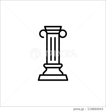 Ancient column icon 119660043