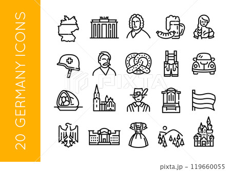 Germany Icons Setのイラスト素材 [119660055] - PIXTA
