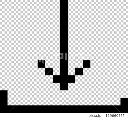 ダウンロードのドット絵のアイコン ダウンロードのドット絵のアイコン 119660355