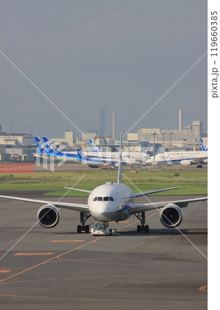 トーイングされる旅客機 119660385