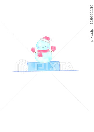 雪ダルマの座った2分休符 雪ダルマの座った2分休符 119661150