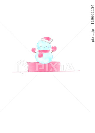 雪ダルマの座った2分休符 119661154