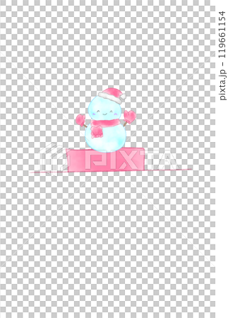 雪ダルマの座った2分休符 119661154