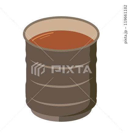 湯のみにいれたお茶のイラスト 119661182