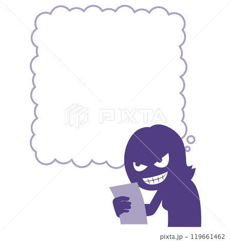 書類で悪知恵を働かせる女性 書類で悪知恵を働かせる女性 119661462