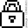 南京錠のドット絵のアイコン 119661821