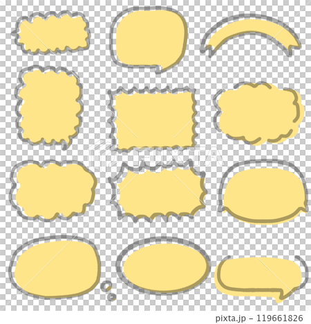 Simple speech bubble (yellow) 119661826