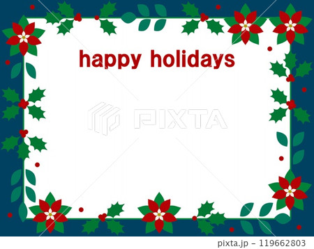 ハッピーホリデーズ happy holidays フレーム クリスマス ホワイトスペース ハッピーホリデーズ happy holidays フレーム クリスマス ホワイトスペース 119662803