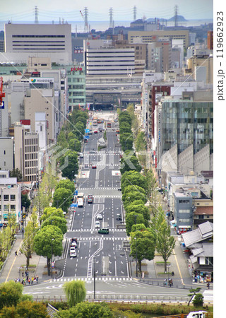 姫路城・天守からの眺望・大手前通り(兵庫県・姫路市) 姫路城・天守からの眺望・大手前通り(兵庫県・姫路市) 119662923