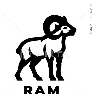 Ram logo, symbol. Ram logo, symbol. 119663484