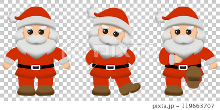 可愛的聖誕老人套裝 119663707