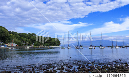 西伊豆のヨットハーバから見た富士山 西伊豆のヨットハーバから見た富士山 119664866