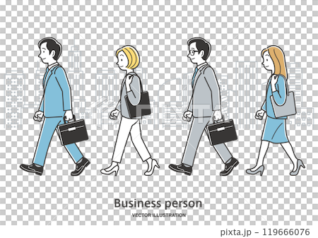 通勤するビジネスパーソン 通勤するビジネスパーソン 119666076