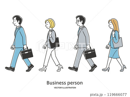 通勤するビジネスパーソン 通勤するビジネスパーソン 119666077