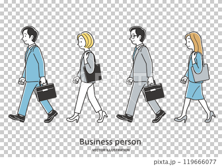 通勤するビジネスパーソン 通勤するビジネスパーソン 119666077