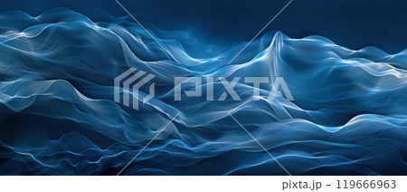 Abstract Blue Waves Background Illustration Abstract Blue Waves Background Illustration 119666963