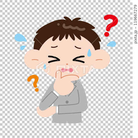 Worrying office worker Worrying office worker 119667279