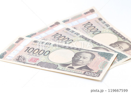 紙幣,日本円,お札,マネー,お金,1万円札,現金,通貨,金,経済,円,札,金融、キャッシュ 119667599