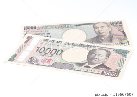 紙幣,日本円,お札,マネー,お金,1万円札,現金,通貨,金,経済,円,札,金融、キャッシュ 119667607