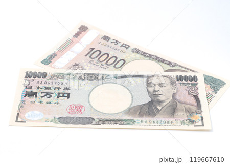 紙幣,日本円,お札,マネー,お金,1万円札,現金,通貨,金,経済,円,札,金融、キャッシュ 119667610