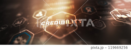 Credibility Improvement. Modern business finance solution concept Credibility Improvement. Modern business finance solution concept 119669256
