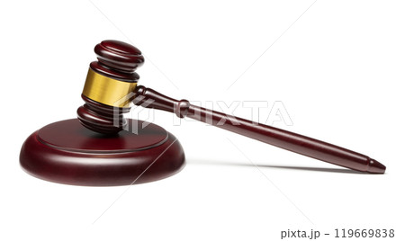 Judge's gavel on white Judge's gavel on white 119669838